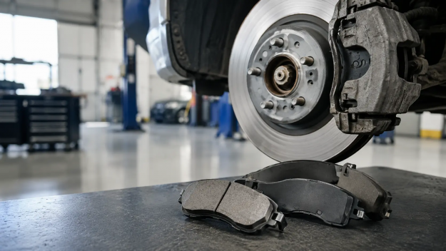 Brake pads need replacing on a Hyundai or Kia