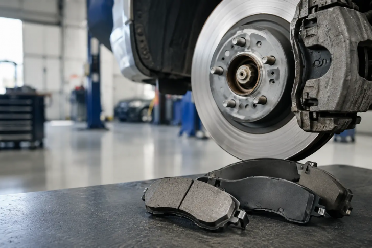 Brake pads need replacing on a Hyundai or Kia